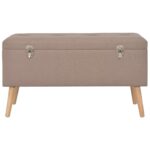 vidaXL Úložné stoličky 3 ks hnedé látkové – Obrázok 11