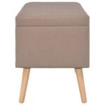 vidaXL Úložné stoličky 3 ks hnedé látkové – Obrázok 4