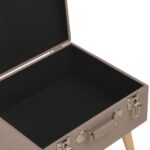 vidaXL Úložné stoličky 3 ks hnedé látkové – Obrázok 8