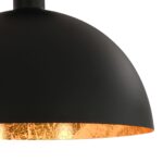 vidaXL Stropné lampy 2 ks, čierne a zlaté, pologuľa E27 – Obrázok 6