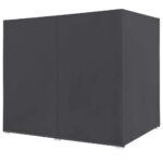 vidaXL Záhradné ležadlo so závesmi polyratanové sivé – Obrázok 4