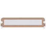 vidaXL Zábrana na detskú posteľ, sivohnedá 180x42 cm, polyester – Obrázok 3