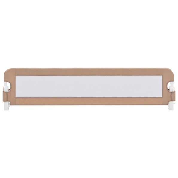 vidaXL Zábrana na detskú posteľ, sivohnedá 180x42 cm, polyester – Obrázok 3