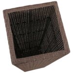 vidaXL Vyvýšené záhradné záhony 3 ks, polyratan, hnedé – Obrázok 5