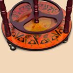 vidaXL Glóbusový bar/stojan na víno, eukalyptové drevo – Obrázok 6