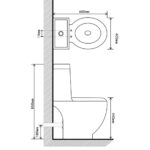 vidaXL Keramická toaleta, zadný odtok, čierna – Obrázok 8