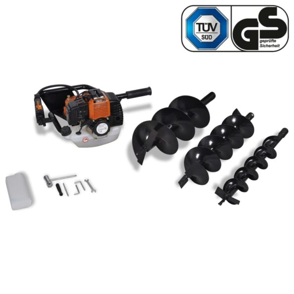 vidaXL Zemný vrták, oranžový – Obrázok 5