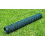 vidaXL Drôtené pletivo s vrstvou PVC 25x0,5 m, zelené