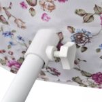 Dámska krajčírska/aranžérska busta/figurína, bavlna, biela s ružičkami – Obrázok 4