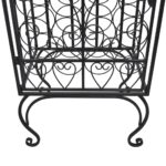 vidaXL Stojan na víno na 28 fliaš, kovový – Obrázok 7