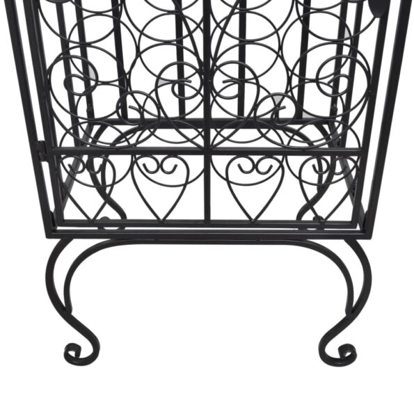 vidaXL Stojan na víno na 28 fliaš, kovový – Obrázok 7