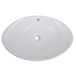 Luxusné keramické umývadlo, oválny tvar, s prietokom, 59 x 38,5 cm – Obrázok 4