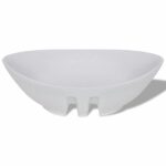 Luxusné keramické umývadlo, oválny tvar, s prietokom, 59 x 38,5 cm – Obrázok 5