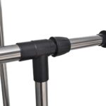 vidaXL Nastaviteľný vešiak na oblečenie 2 ks 2 závesné koľajnice – Obrázok 6