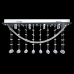 Biela stropná lampa s krištálikmi 8 x G9 29 cm – Obrázok 3