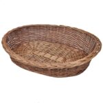Košík/pelech pre psy z vŕbového prútia, prírodná farba 90 cm