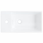 vidaXL Umývadlo biele 48x25x15 cm keramické – Obrázok 6