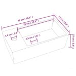 vidaXL Umývadlo biele 48x25x15 cm keramické – Obrázok 8