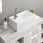 vidaXL Umývadlo biele 48x25x15 cm keramické