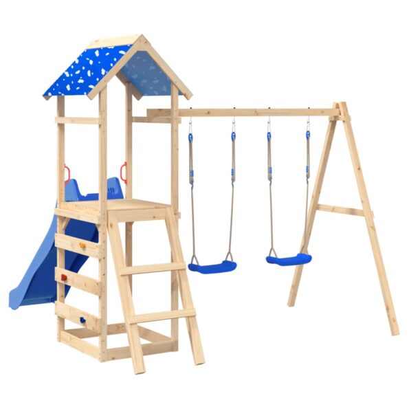 vidaXL Sedadlá na hojdačky 2 ks s lezeckými kameňmi modré polyetylén – Obrázok 2