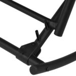 vidaXL Hojdacie záhradné kreslo, oceľ a textilén, čierne – Obrázok 7