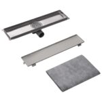 vidaXL Rovný sprchový odtok, 530x140 mm, nerezová oceľ – Obrázok 5