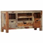 vidaXL Komoda sivá 100x30x50 cm masívne akáciaové drevo – Obrázok 11