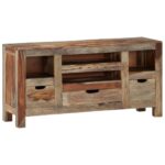 vidaXL Komoda sivá 100x30x50 cm masívne akáciaové drevo – Obrázok 6