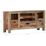 vidaXL Komoda sivá 100x30x50 cm masívne akáciaové drevo – Obrázok 10