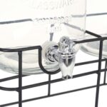 vidaXL dávkovače nápojov so stojanom 2 ks 2 x 4 l sklenené – Obrázok 6