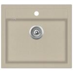 vidaXL Granitový kuchynský drez s jednou vaničkou béžový – Obrázok 2