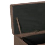 vidaXL Lavica s úložným priestorom 116 cm hnedá polyester – Obrázok 7