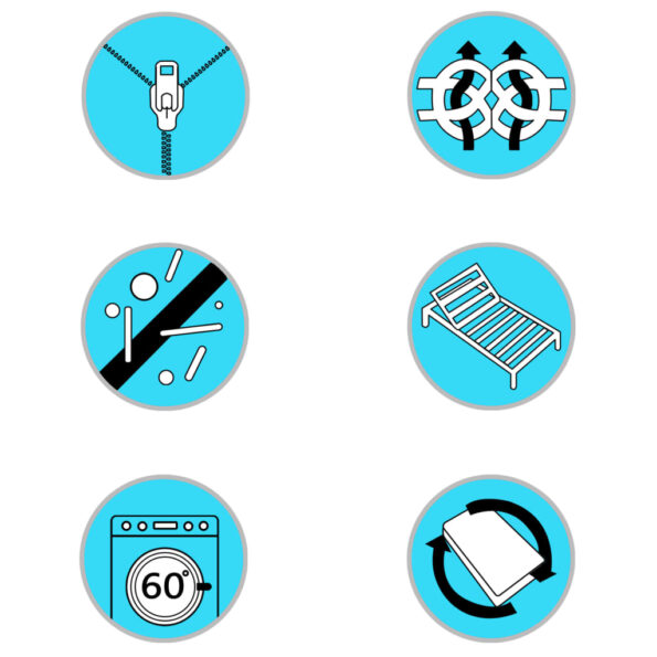 vidaXL Vrchný matrac 80x200 cm, gélová pena 7 cm – Obrázok 9