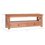 vidaXL TV skrinka 120x30x40 cm masívne mahagónové drevo – Obrázok 8