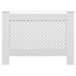 vidaXL Kryt na radiátor, biely 112x19x81,5 cm, MDF – Obrázok 3