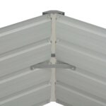 vidaXL Vyvýšený záhradný kvetináč antracitový 129x129x45 cm pozinkovaná oceľ – Obrázok 5