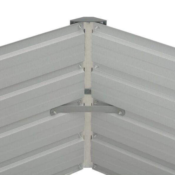 vidaXL Vyvýšený záhradný kvetináč antracitový 129x129x45 cm pozinkovaná oceľ – Obrázok 5