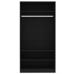 vidaXL Šatník, čierny 100x50x200 cm, kompozitné drevo – Obrázok 5