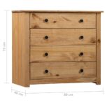 vidaXL Príručná skrinka 80x40x73 cm borovicové drevo Panama – Obrázok 6