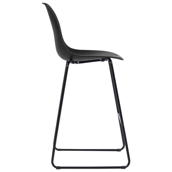 vidaXL Barové stoličky 4 ks, čierne, plast – Obrázok 4