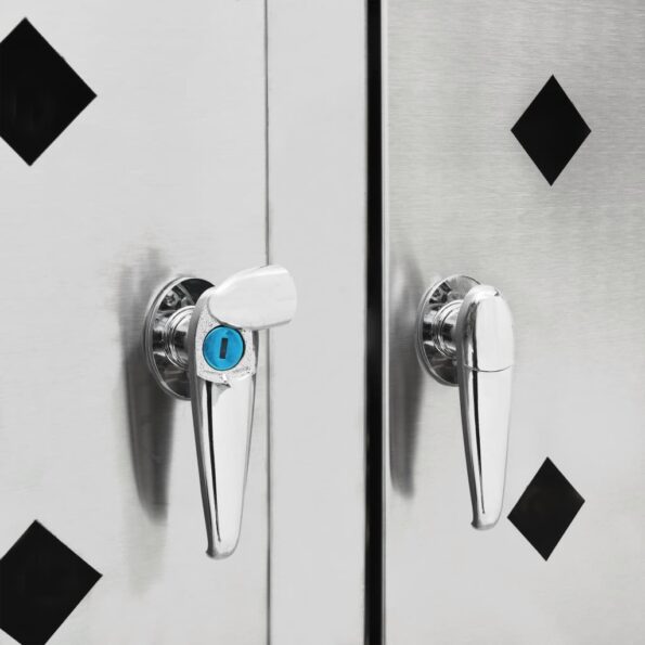 vidaXL Prístrešok na trojitý odpadkový kôš nehrdzavejúca oceľ 240 l – Obrázok 4