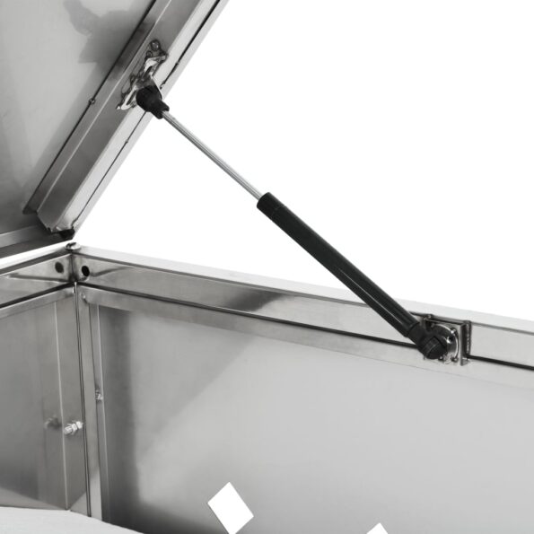 vidaXL Prístrešok na trojitý odpadkový kôš nehrdzavejúca oceľ 240 l – Obrázok 8