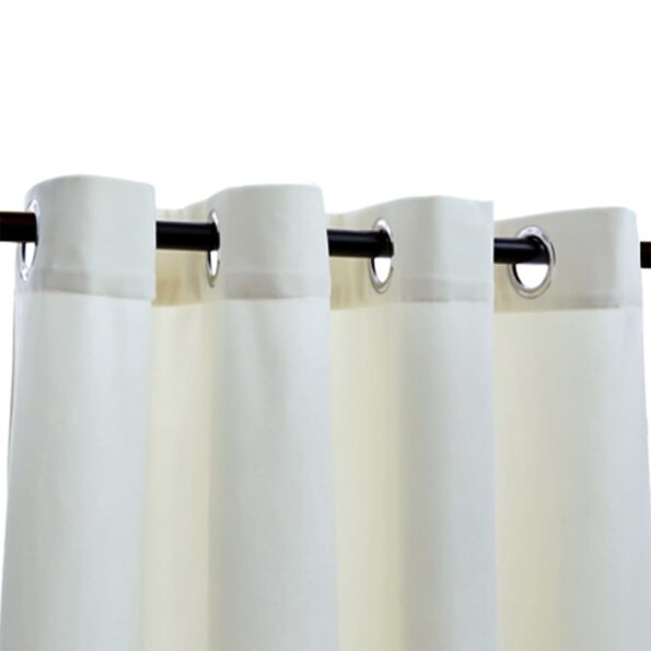 vidaXL Zatemňovacie závesy s očkami 2 ks, zamat, krémové 140x175 cm – Obrázok 4