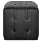 vidaXL Taburetky 2 ks čierne 30x30x30 cm semišová látka – Obrázok 3
