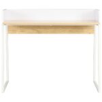 vidaXL Stôl biely a dubový 90x60x88 cm – Obrázok 2
