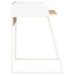 vidaXL Stôl biely a dubový 90x60x88 cm – Obrázok 3