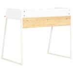 vidaXL Stôl biely a dubový 90x60x88 cm – Obrázok 4