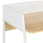 vidaXL Stôl biely a dubový 90x60x88 cm – Obrázok 5