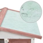 vidaXL Vonkajšia králikáreň, 3 dvierka, hnedá, drevo – Obrázok 6