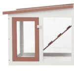 vidaXL Veľká vonkajšia králikáreň, hnedo biela 201x45x85 cm, drevo – Obrázok 4